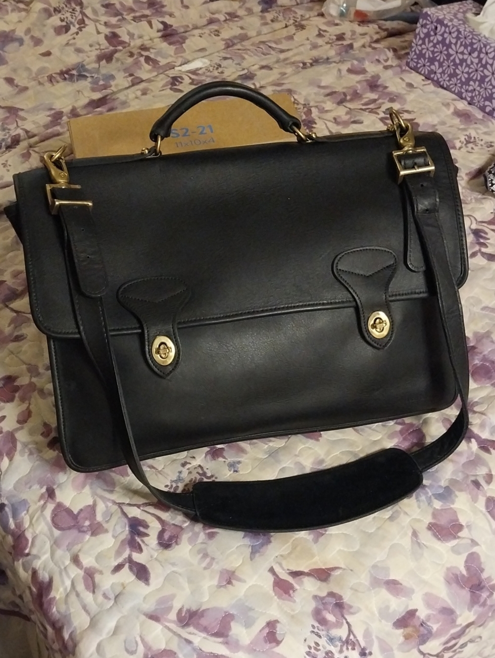 Jack Georges University Professional Leather Briefcase #2456